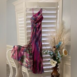 Be Darlin One Shoulder Formal Gown NWOT
